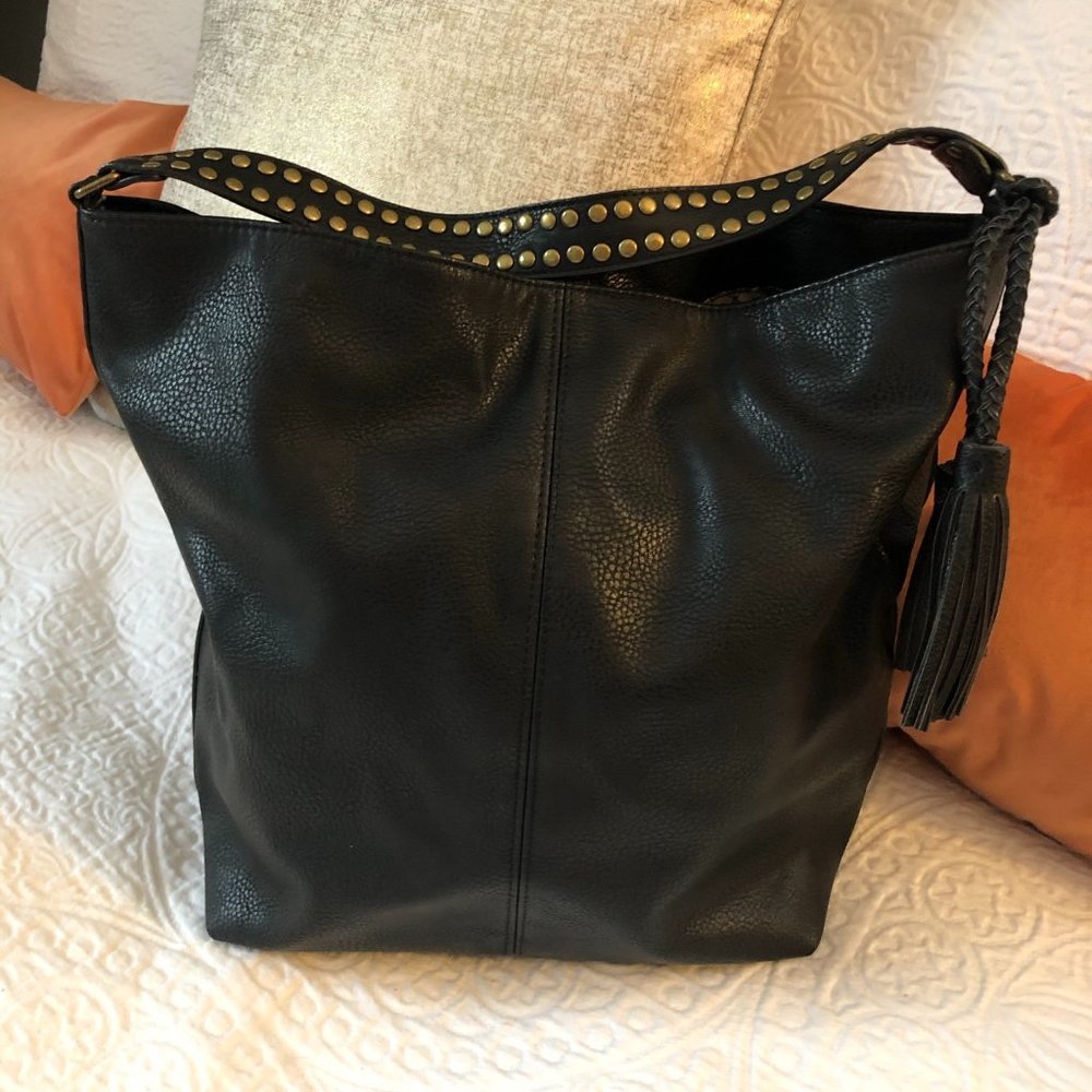 Carlos Santana Black Shoulder Bag